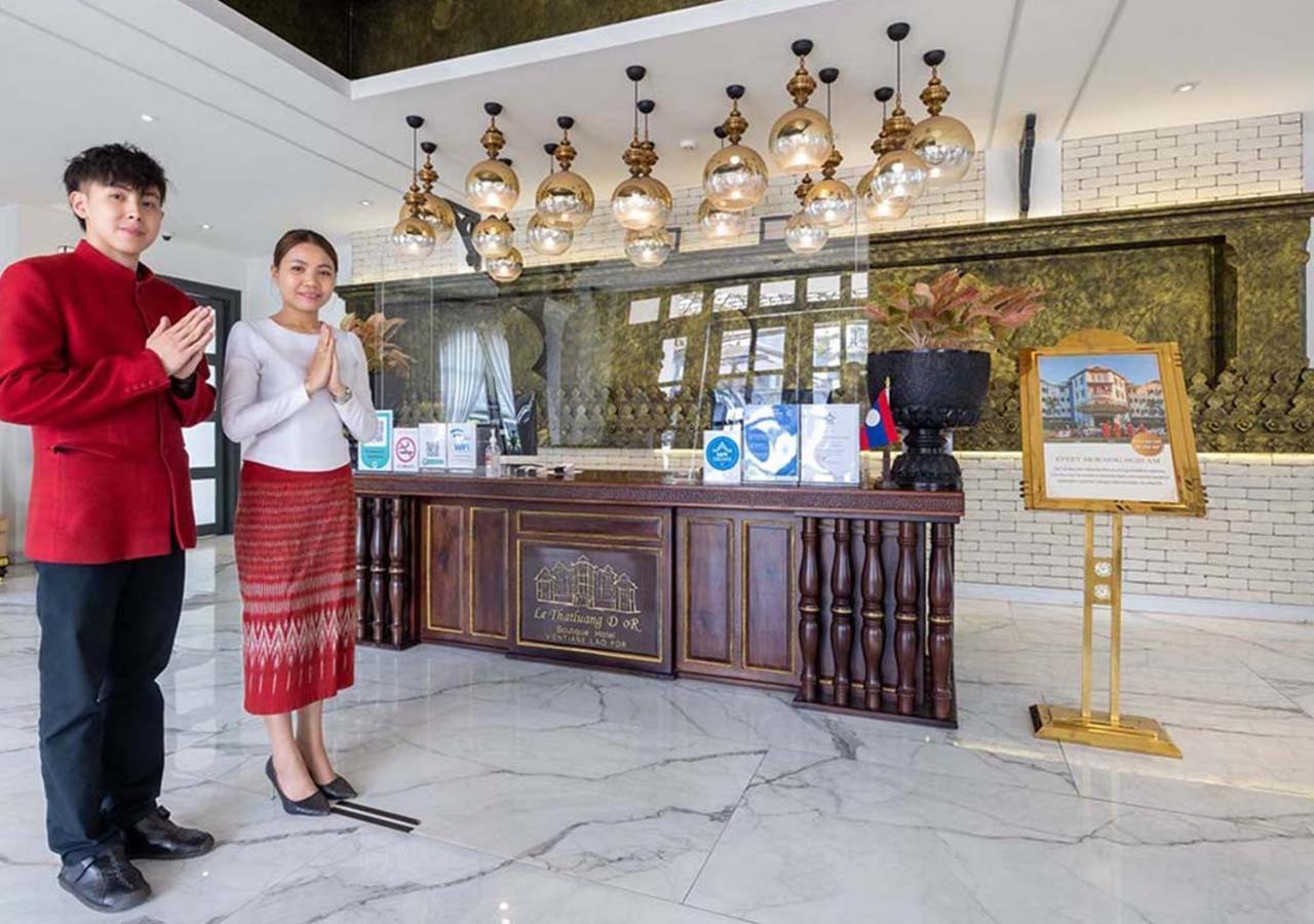 Le Thatluang D'Or Boutique Hotel Vientiane Esterno foto